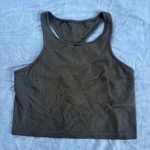 Black Ebb to Street Cropped Racerback Tank Top Size 12